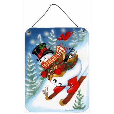 Carolines Treasures 12 x 16 in. Snowman Ski Party Wall or Door Hanging Prints PJH3029DS1216